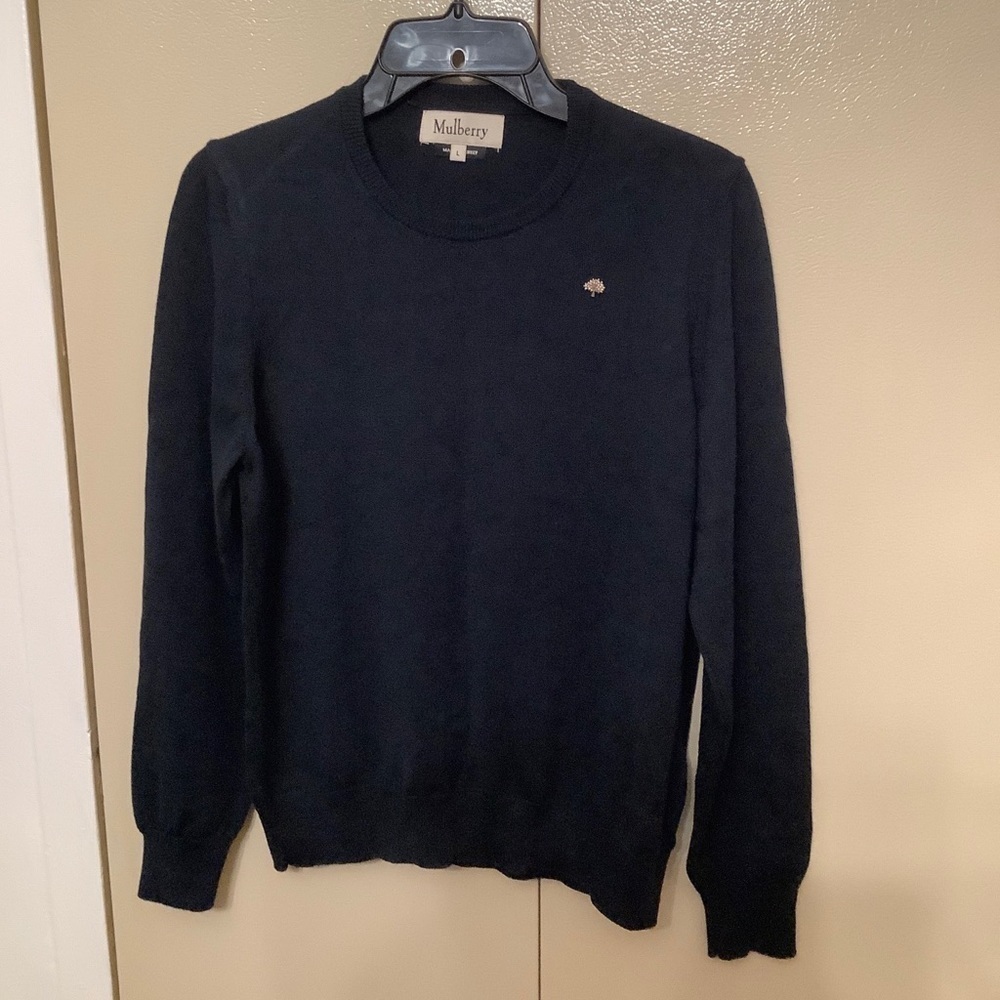 Mulberry Dark Navy Wool Blend Jumper Sweater